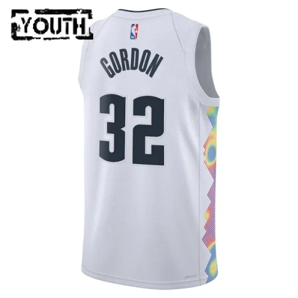 Camiseta Denver Nuggets Aaron Gordon City Edition 2024-25 Blanco Swingman para Niño