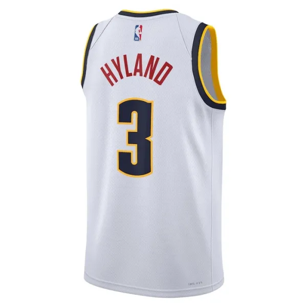 Camiseta Denver Nuggets Bones Hyland 3 Association Edition Blanco Swingman para Hombre