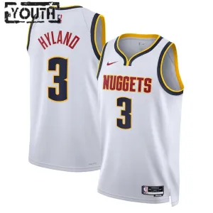 Camiseta Denver Nuggets Bones Hyland 3 Association Edition Blanco Swingman para Niño