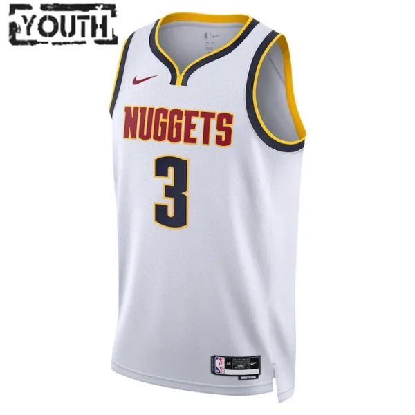 Camiseta Denver Nuggets Bones Hyland 3 Association Edition Blanco Swingman para Niño