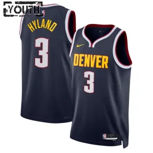 Camiseta Denver Nuggets Bones Hyland 3 Icon Edition Swingman para Niño