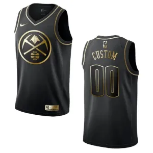 Camiseta Denver Nuggets Golden Edition Personalizada Negro Swingman para Hombre