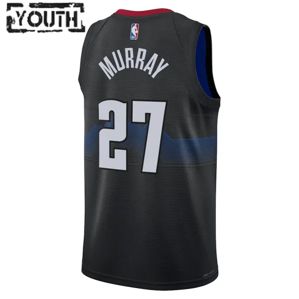 Camiseta Denver Nuggets Jamal Murray City Edition 2023-24 Negro Swingman para Niño