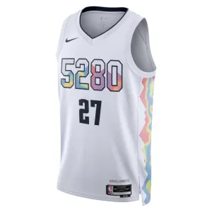 Camiseta Denver Nuggets Jamal Murray City Edition 2024-25 Blanco Swingman para Hombre