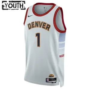 Camiseta Denver Nuggets Michael Porter JR 1 City Edition 2022-23 Gris Swingman para Niño