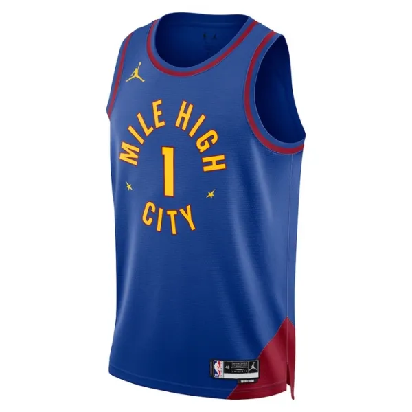 Camiseta Denver Nuggets Michael Porter JR 1 Statement Edition Azul Swingman para Hombre