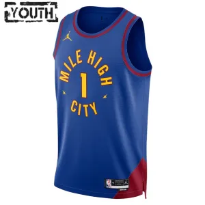 Camiseta Denver Nuggets Michael Porter JR 1 Statement Edition Azul Swingman para Niño
