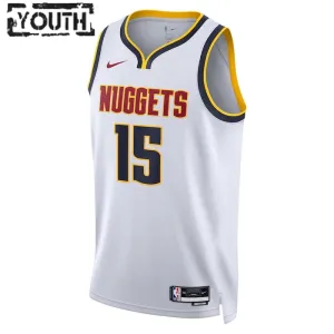 Camiseta Denver Nuggets Nikola Jokic 15 Association Edition Blanco Swingman para Niño