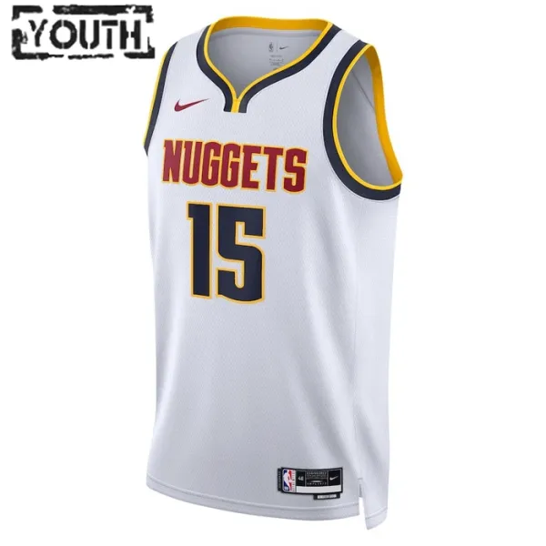 Camiseta Denver Nuggets Nikola Jokic 15 Association Edition Blanco Swingman para Niño