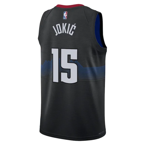 Camiseta Denver Nuggets Nikola Jokic City Edition 2023-24 Negro Swingman para Hombre