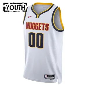 Camiseta Denver Nuggets Personalizada Association Edition Blanco Swingman para Niño