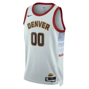 Camiseta Denver Nuggets Personalizada City Edition 2022-23 Blanco Swingman para Hombre