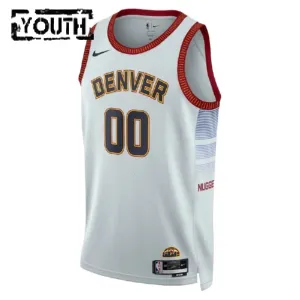 Camiseta Denver Nuggets Personalizada City Edition 2022-23 Blanco Swingman para Niño