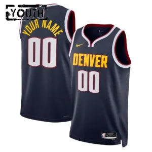 Camiseta Denver Nuggets Personalizada Icon Edition Negro Swingman para Niño