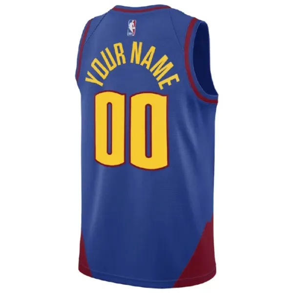 Camiseta Denver Nuggets Personalizada Statement Edition Azul Swingman para Hombre