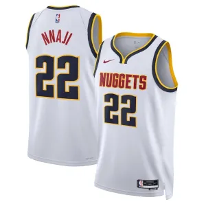 Camiseta Denver Nuggets Zeke Nnaji 22 Association Edition Blanco Swingman para Hombre