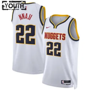 Camiseta Denver Nuggets Zeke Nnaji 22 Association Edition Blanco Swingman para Niño