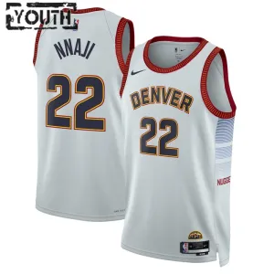 Camiseta Denver Nuggets Zeke Nnaji 22 City Edition 2022-23 Gris Swingman para Niño