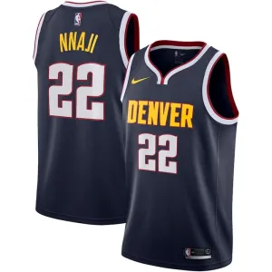 Camiseta Denver Nuggets Zeke Nnaji 22 Icon Edition Swingman para Hombre