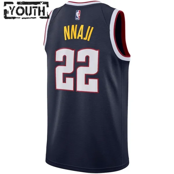 Camiseta Denver Nuggets Zeke Nnaji 22 Icon Edition Swingman para Niño