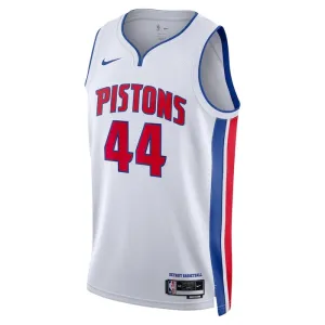 Camiseta Detroit Pistons Bojan Bogdanovic 44 Association Edition Blanco Swingman para Hombre