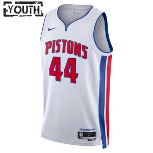 Camiseta Detroit Pistons Bojan Bogdanovic 44 Association Edition Blanco Swingman para Niño
