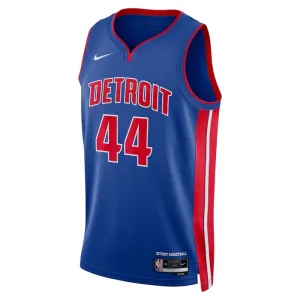 Camiseta Detroit Pistons Bojan Bogdanovic 44 Icon Edition Azul Swingman para Hombre