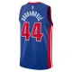 Camiseta Detroit Pistons Bojan Bogdanovic 44 Icon Edition Azul Swingman para Hombre