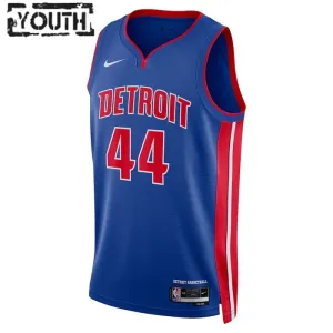 Camiseta Detroit Pistons Bojan Bogdanovic 44 Icon Edition Azul Swingman para Niño