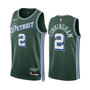 Camiseta Detroit Pistons Cade Cunningham 2 City Edition 2022-23 Verde Swingman para Hombre