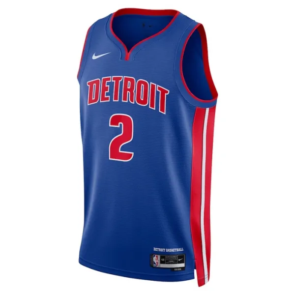 Camiseta Detroit Pistons Cade Cunningham 2 Icon Edition Azul Swingman para Hombre