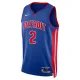 Camiseta Detroit Pistons Cade Cunningham 2 Icon Edition Azul Swingman para Hombre