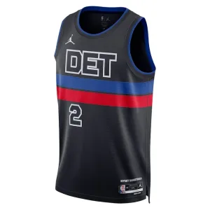 Camiseta Detroit Pistons Cade Cunningham 2 Statement Edition Negro Swingman para Hombre