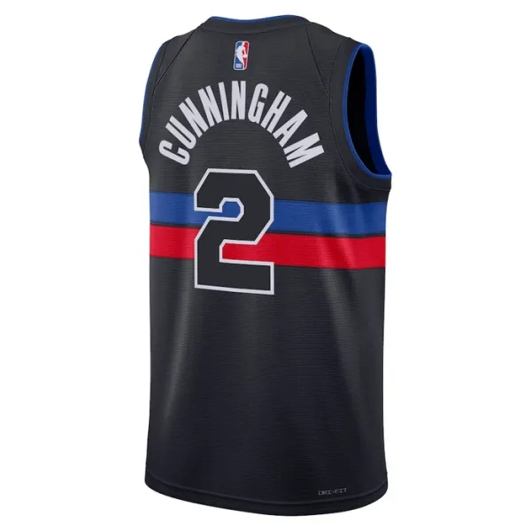 Camiseta Detroit Pistons Cade Cunningham 2 Statement Edition Negro Swingman para Hombre