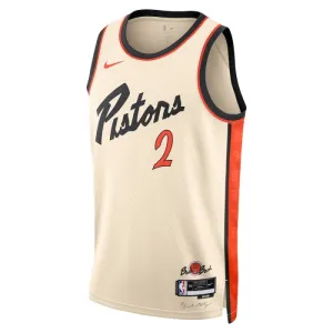 Camiseta Detroit Pistons Cade Cunningham City Edition 2024-25 Blanco Swingman para Hombre
