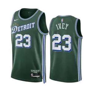 Camiseta Detroit Pistons Jaden Ivey 23 City Edition 2022-23 Verde Swingman para Hombre Camiseta Detroit Pistons Jaden Ivey 23 City Edition 2022-23 Verde Swingman para Hombre