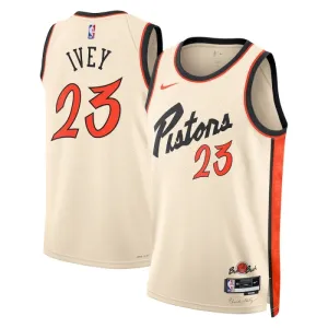 Camiseta Detroit Pistons Jaden Ivey City Edition 2024-25 Blanco Swingman para Hombre
