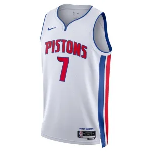 Camiseta Detroit Pistons Killian Hayes 7 Association Edition Blanco Swingman para Hombre