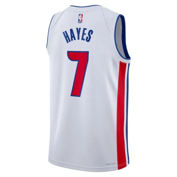Camiseta Detroit Pistons Killian Hayes 7 Association Edition Blanco Swingman para Hombre