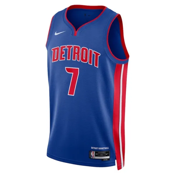 Camiseta Detroit Pistons Killian Hayes 7 Icon Edition Azul Swingman para Hombre