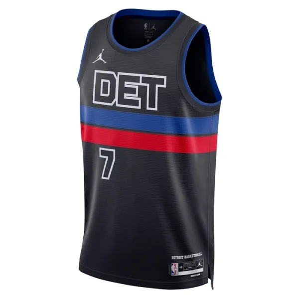 Camiseta Detroit Pistons Killian Hayes 7 Statement Edition Negro Swingman para Hombre