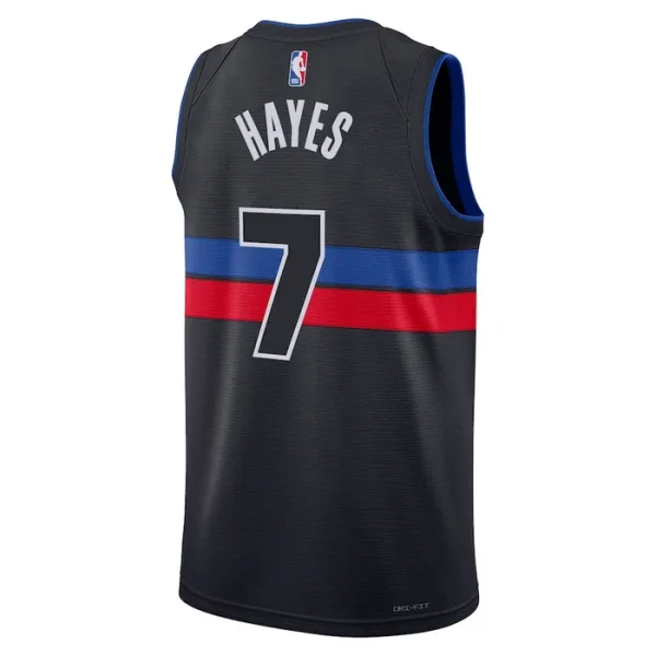 Camiseta Detroit Pistons Killian Hayes 7 Statement Edition Negro Swingman para Hombre