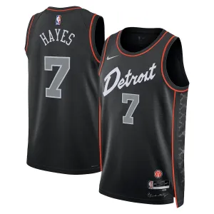 Camiseta Detroit Pistons Killian Hayes City Edition 2023-24 Negro Swingman para Hombre