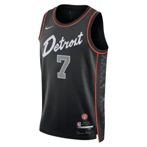 Camiseta Detroit Pistons Killian Hayes City Edition 2023-24 Negro Swingman para Hombre