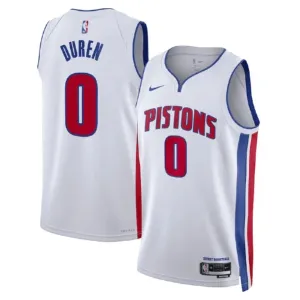 Camiseta Detroit Pistons Personalizada Association Edition Blanco Swingman para Hombre