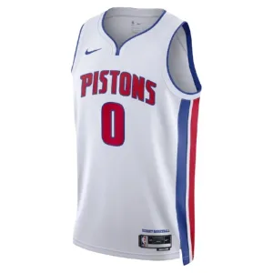 Camiseta Detroit Pistons Personalizada Association Edition Blanco Swingman para Hombre