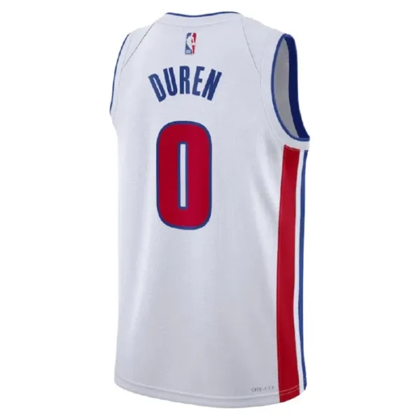 Camiseta Detroit Pistons Personalizada Association Edition Blanco Swingman para Hombre