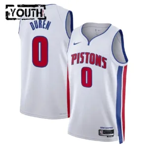Camiseta Detroit Pistons Personalizada Association Edition Blanco Swingman para Niño