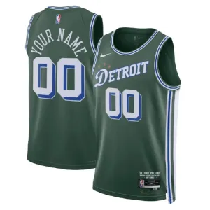 Camiseta Detroit Pistons Personalizada City Edition 2022-23 Verde Swingman para Hombre