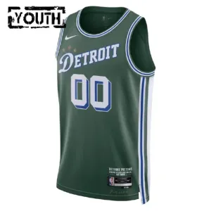 Camiseta Detroit Pistons Personalizada City Edition 2022-23 Verde Swingman para Niño